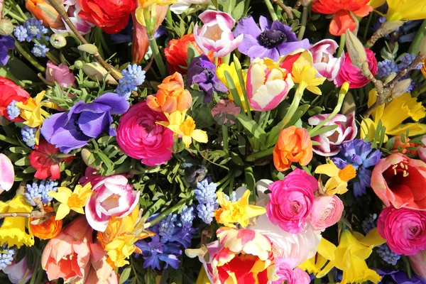 Luminoso bouquet di fiori di primavera colorato — Foto Stock