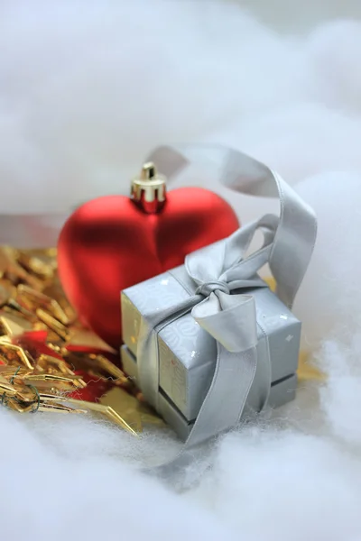 De gift van Kerstmis en decoraties — Stockfoto