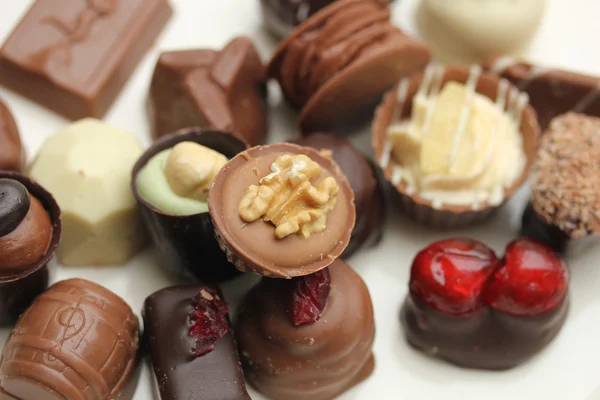 Chocolates de luxo Bélgica — Fotografia de Stock