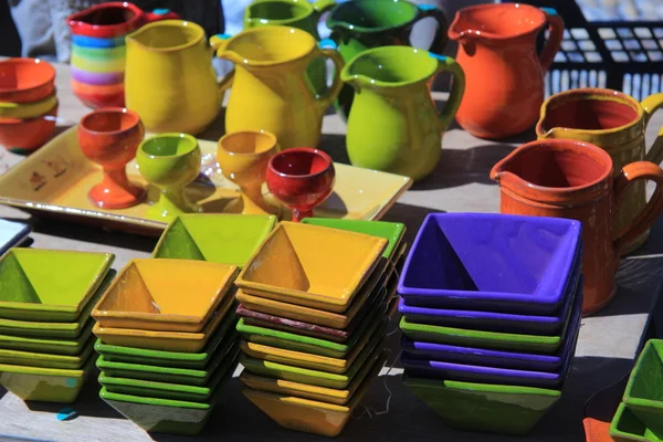 Pottery at a market — Stock Photo, Image