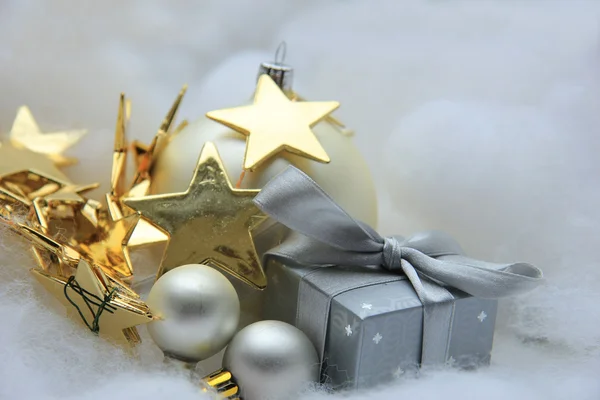 De gift van Kerstmis en decoraties — Stockfoto