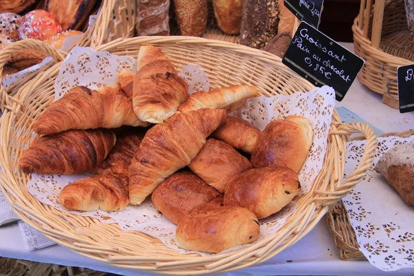 Croissants at a market — Stock Photo, Image
