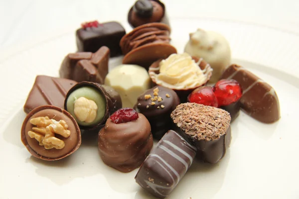 Decorated chocolates — Stock Photo, Image