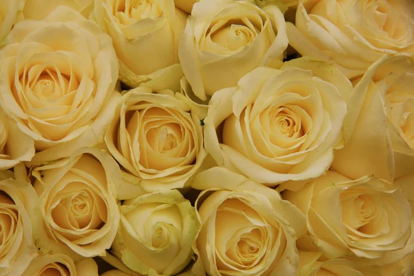 Yellow roses in a wedding arrangement — Stock Photo, Image