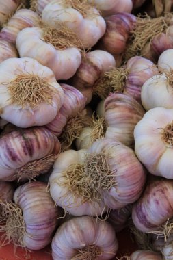 bir markette taze sarımsak