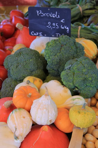 Broccoli and pumpkins — Stok fotoğraf