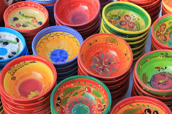 Pottery at a marketp — Stock Photo, Image