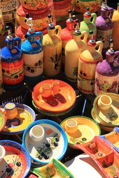 Pottery at a market — Stock Photo, Image