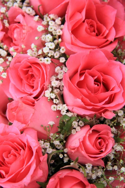 Pink roses in a bridal arrangement — Stock Photo, Image