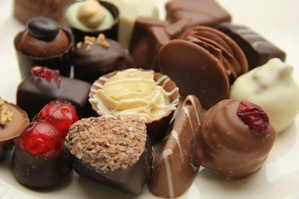 Ingerichte chocolade — Stockfoto