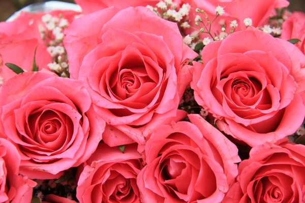 Pink roses in a bridal arrangement — Stock Photo, Image