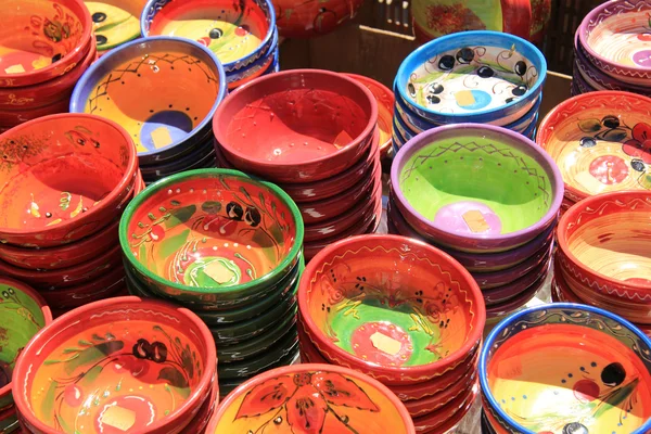 Pottery at a market — Stock Photo, Image