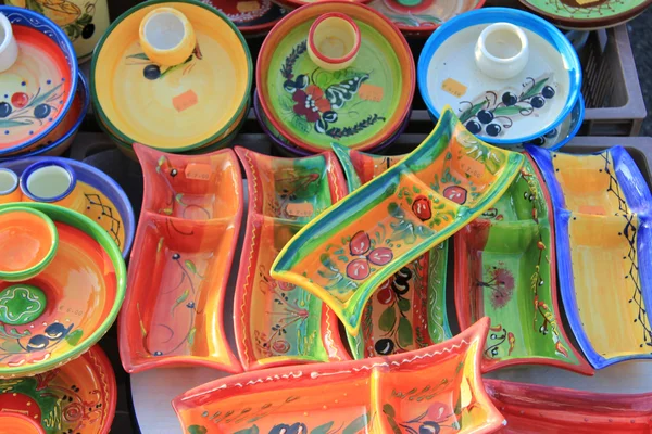 Pottery at a market — Stock Photo, Image