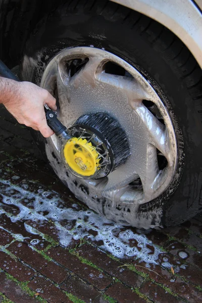 マニュアル車の洗浄 — ストック写真