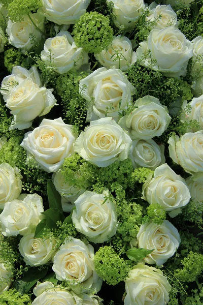 Hochzeitsblumen: Rosen und Grün — Stockfoto