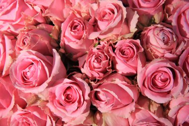 gelin buketi pembe güller