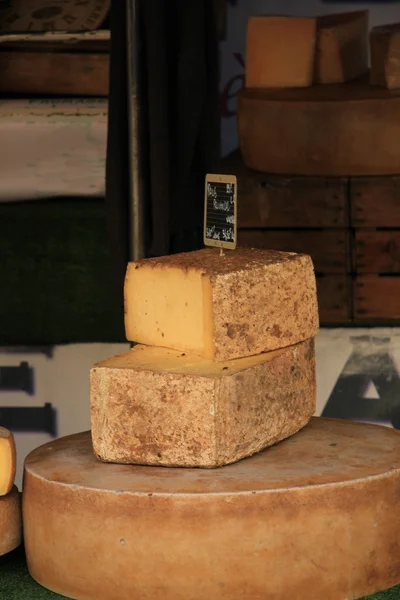 Kaas op een marktkraam — Stockfoto