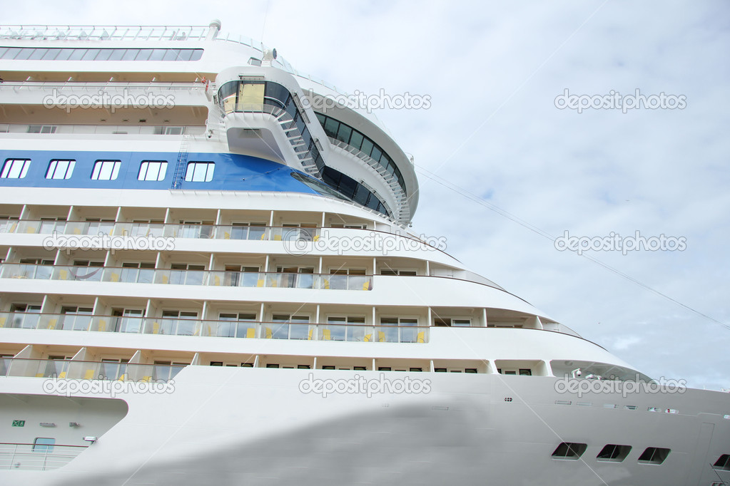 Detail of a cruise ship