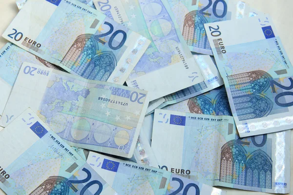 Twenty euro notes — Stock Photo, Image