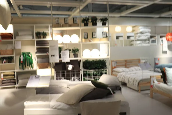 Haarlem Ολλανδία Οκτωβρίου 2021 Εκθεσιακός Χώρος Ikea Διάφορα Είδη Κρεβατιών — Φωτογραφία Αρχείου