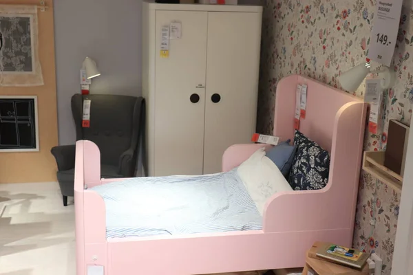 Haarlem Netherlands October 9Th 2021 Ikea Store Showroom Bedroom Child — Stock Photo, Image