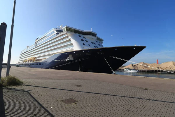 Ijmuiden Hollandia 2021 Október Spirit Adventure Saga Cruises Kikötve Felison — Stock Fotó