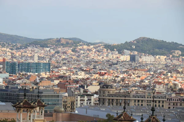 Barcelona Španělsko Září 2019 Pohled Barcelonu Pohled Museu Nacional Který — Stock fotografie