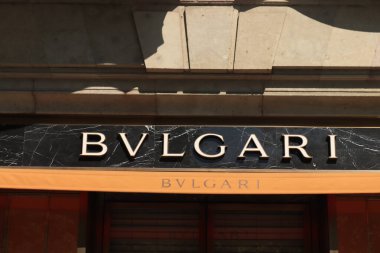 Barselona, İspanya - 29 Eylül 2019: Passeig de Gracia 'daki Bulgari Mağazası, Barcelona' nın ünlü alışveriş caddesi