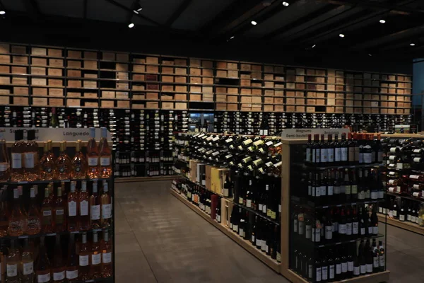 Moulins Avermes Francia Septiembre 2021 Departamento Vinos Leclerc Gran Supermercado —  Fotos de Stock