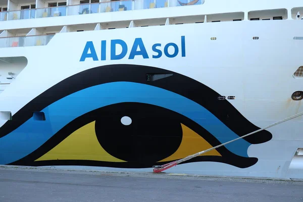 Ijmuiden Alankomaat Toukokuuta 2022 Aida Sol Ankkuroitu Felison Cruise Terminaliin — kuvapankkivalokuva