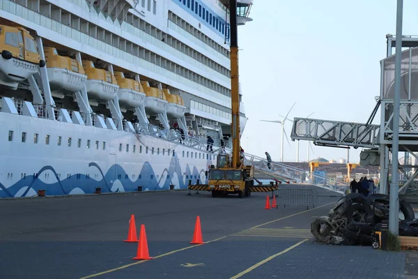 Ijmuiden Holandia Maja 2022 Aida Sol Zacumowała Felison Cruise Terminal — Zdjęcie stockowe