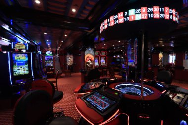 Barselona, İspanya - 24 Eylül 2019: Costa Magica Kumarhanesi