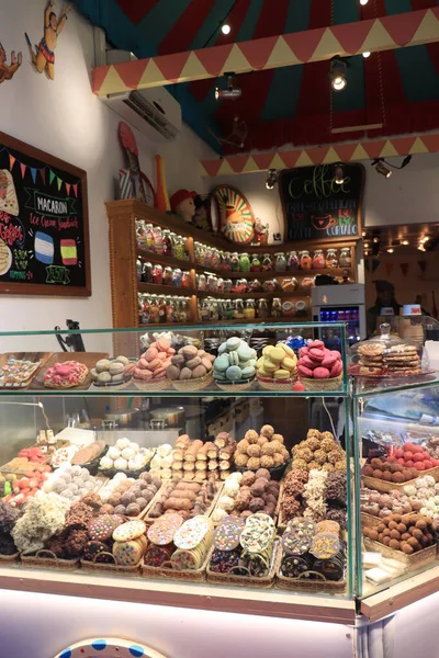 Barcelona Spain September 29Th 2019 Candy Shop Store Maremagnum Shopping — Fotografia de Stock