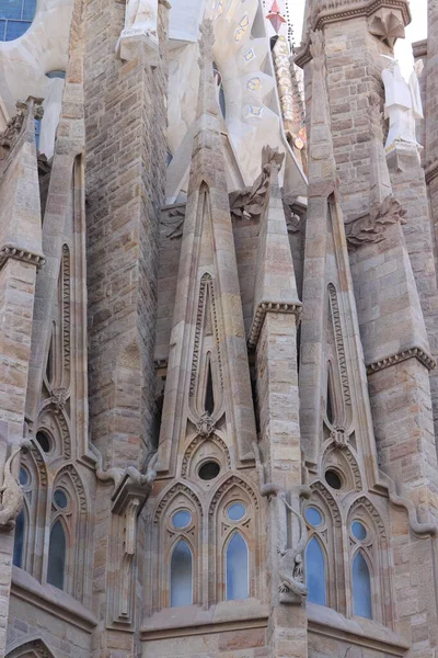 バルセロナ スペイン 2019年9月28日 サグラダ ファミリア アントニ ガウディによって設計され 1882年3月から建設中 外観の詳細 — ストック写真