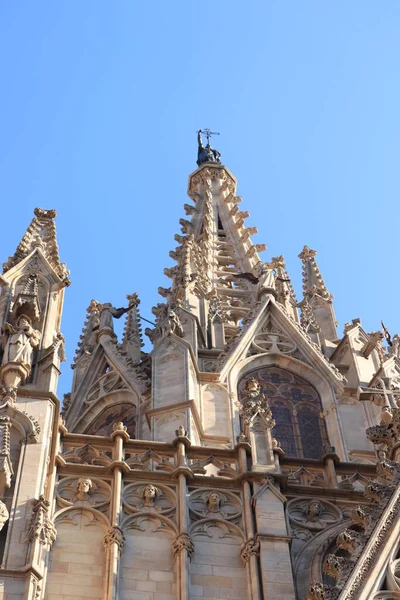 Βαρκελώνη Ισπανία Σεπτεμβρίου 2019 Gothic Cathedral Barcelona Λεπτομέρεια Από Την — Φωτογραφία Αρχείου