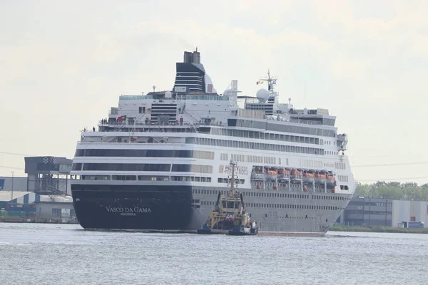 荷兰国际机场 2022年5月25日 Vasco Gama Cruise Ship 由Nicko Cruises运营 由神秘投资公司拥有 前Hal — 图库照片