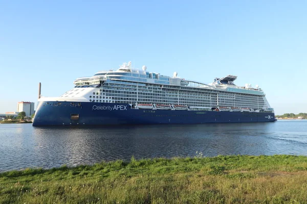 Ijmuiden Netherlands May 14Th 2022 Celebrity Apex 由Celebrity Cruises运营 在法国圣纳泽尔的Chantiers 免版税图库照片