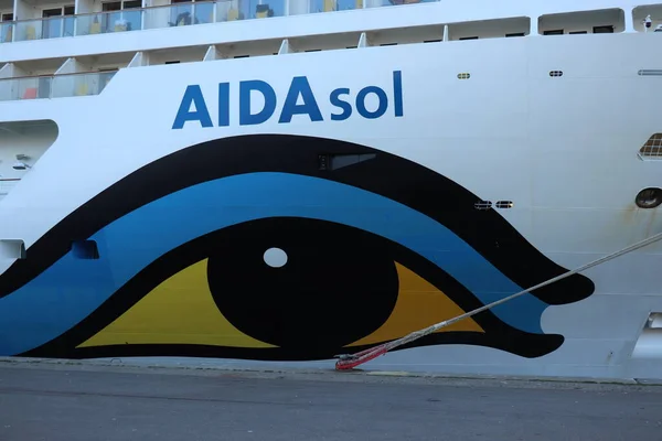 Ijmuiden Alankomaat Toukokuuta 2022 Aida Sol Ankkuroitu Felison Cruise Terminaliin — kuvapankkivalokuva