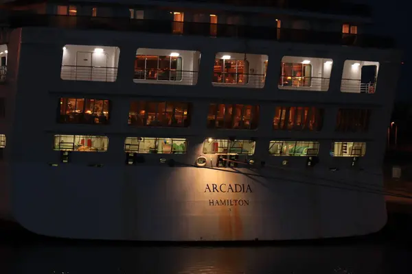 Ijmuiden Nederländerna December 2019 Arcadia Ägs Och Drivs Cruises Förtöjd — Stockfoto