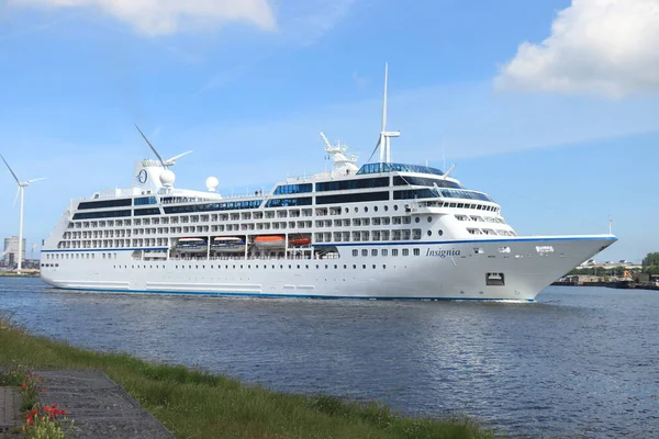 Ijmuiden Hollanda Haziran 2022 Oceania Cruises Sahip Olduğu Işlettiği Amblemler — Stok fotoğraf