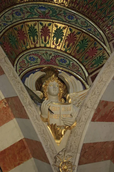 Marsylia Francja Września 2019 Katedra Dame Garde Marsylii Francja Szczegóły — Zdjęcie stockowe