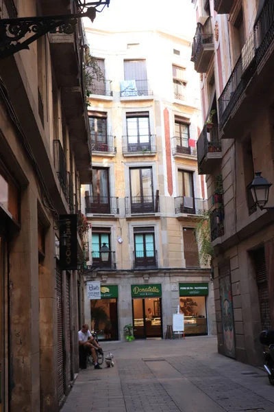 Barcelona Španělsko Září 2019 Ulice Gotické Čtvrti Barrio Gotico Barcelona — Stock fotografie