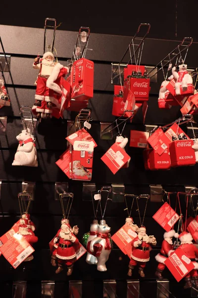 Santpoort Noord Netherlands December 2021 Coca Cola Christmas Decorations Display — 스톡 사진