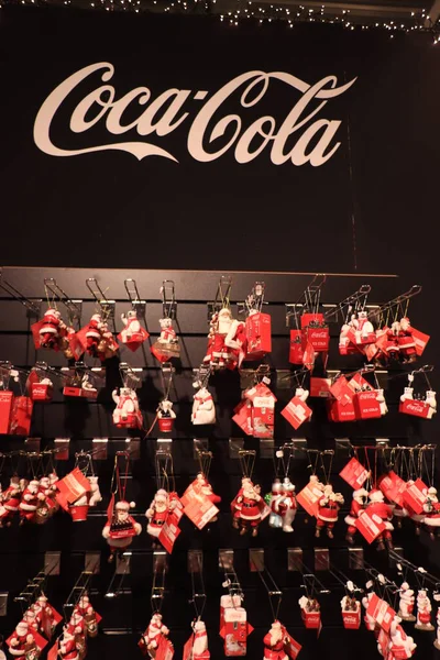 Santpoort Noord Paesi Bassi Dicembre 2021 Decorazioni Natalizie Coca Cola — Foto Stock