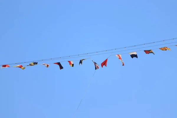 Banderas Señales Marítimas Internacionales Buque Conocidas Como Vestirse General —  Fotos de Stock