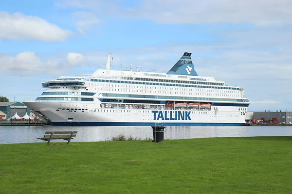 Velsen Nizozemsko Září 2022 Tallink Silja Europa Ferry Kotvící Severním — Stock fotografie