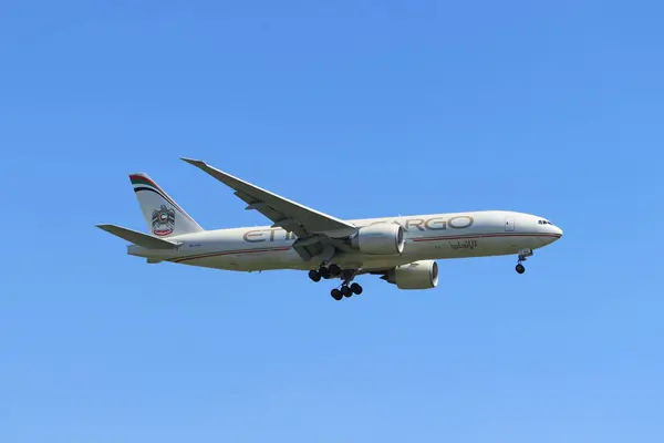 Amsterdam Países Bajos Agosto 2020 Dda Etihad Airways Boeing 777 — Foto de Stock