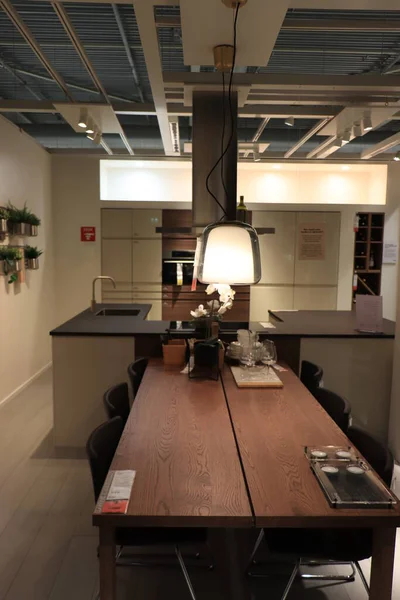 Гарлем Нідерланди Жовтня 2021 Року Виставкова Зала Кухня Великий Їдальня — стокове фото