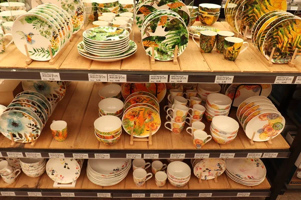 Assen Ολλανδία Μαΐου 2022 Κατάστημα Λιανικής Πώλησης Πολύχρωμα Πιάτα Φυτικά — Φωτογραφία Αρχείου