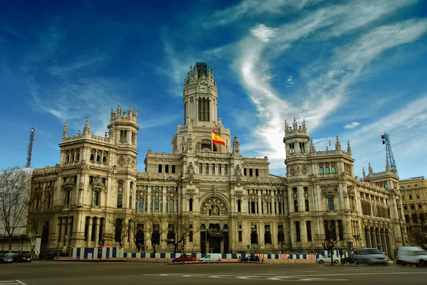 Madrid'da plaza de cibeles — Stok fotoğraf